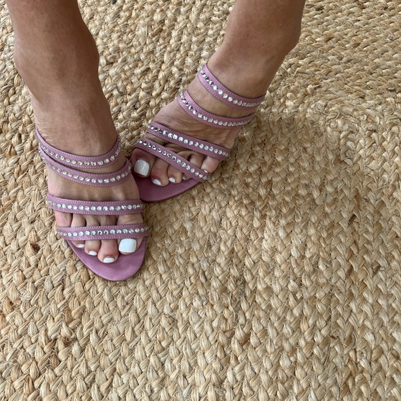 Free People NWT Slip In Paloma Barcelo Satin Crystal Espadrille Chic Sexy❤️🌸 - Picture 9 of 11